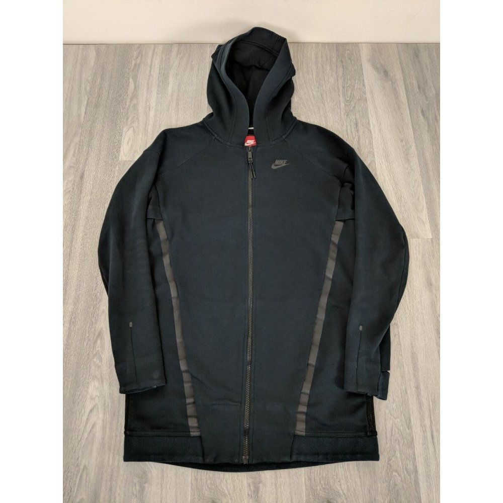 Nike Tech Fleece Mesh Cocoon Jacket Women's Size XS Black Zip Up Hoodie Vented